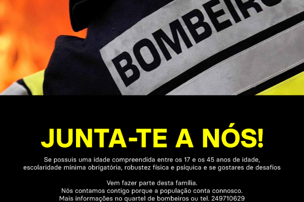 Bombeiros estão a recrutar