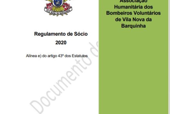 Regulamento de Sócio (em discussão pública)