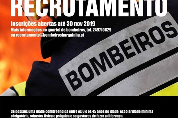 Bombeiros estão a recrutar
