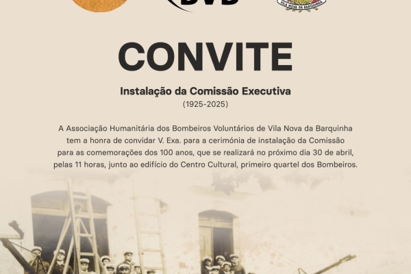 Instalação da comissão executiva 100 anos | Convite