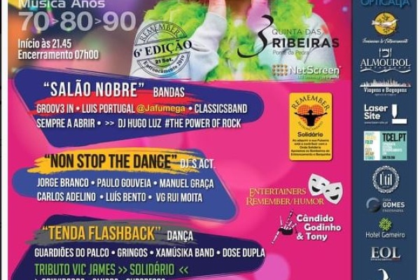 Remember 2019 na Quinta das 3 Ribeiras | Adquira a sua pulseira nos Bombeiros