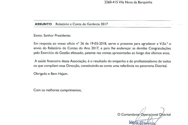 ANPC louva contas da gerência de 2017