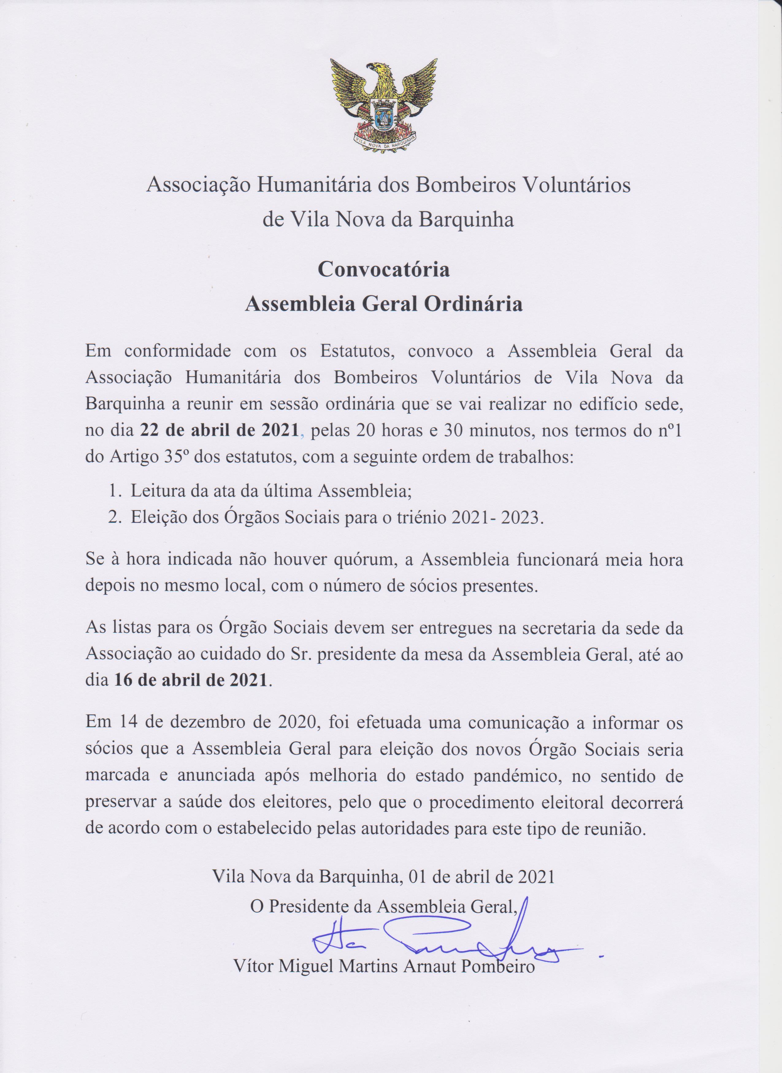 Convocatoria EleiçãoCorposSociais 01Abr2021